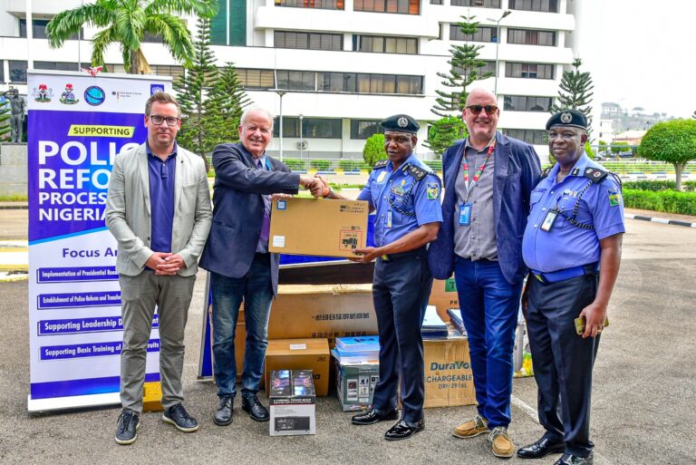 GERMAN FUNDS UNDP, GS-F, DONATE TRAINING EQUIPMENT TO POLICE